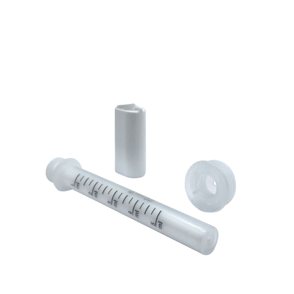 JERINGA DOSIFICADOR DE 5mL + ADAPTADOR PET din28 (pack 5)