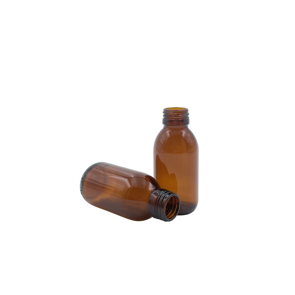 BOTELLA DE VIDRIO TOPACIO 100 mL DIN28